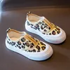 Unisex 2021 New Autumn Canvas Shoes for Girls 3-12 Year Old Boy Slip on Casual Plaid Children Sneakers Leopard Shoes Girl G1025