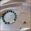 Braccialetti con ciondoli Gioielli Verde Rosso Blu Perline di pietra Per le donne 2 Set Bracciale e braccialetti Ins Stile Moda Regalo di compleanno Her Drop Delivery 2