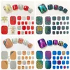 Fashion DIY Toenail Decaler Sheet 22 Tips Guldstämpling 2D Nail Sticker Folier för fötter Skinnande Vattentät Nails Stickers