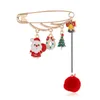 Pins, broches Cindy Xiang Merry Christmas Socks Hat Tree Elk Emaille Hanger Pinnen Broche Voor Kinderen Mode-sieraden Geschenken