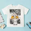 Summer Kid Boy Street Style Car Letter T-shirt 210528