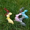 Easter Rabbit Toy Party Stuffed Cotton Long Ear Bunny Toys Soft Cloth Plaid Dolls Bedside Sofa Pillow Cushion