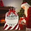 Christmas Santa Sack Large Christmas Canvas Gift Bag com cordão reutilizável Melhor presente para armazenamento de pacote de Natal por mar