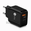 18W typu C ładowarka UE US AC Home Travel Szybkie ładowanie USB-C PD ładowarki ścienne do iPhone'a 11 12 13 14 15 Samsung PC Xiaomi Power Charger z pudełkiem