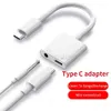 2 in 1 Type-C To 3.5mm Jack Earphone Adapter Connector AUX Audio Headphone USB-C to USB-C Charging Converter For Samsung Xiaomi Huawei