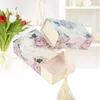 Dinan 50st / Lot Floral Candy Box Design Party Favor Boxes Craft Paper Box med tofs för att dra 210724