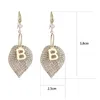 Boucles d'oreilles perles de perles de luxe de luxe pour femmes Crystal Lettre B Boucle d'oreille Bijoux de mode femme