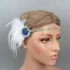 Pinces à cheveux Barrettes années 1920 bandeau plume coiffure Gatsby bal banquet mariée