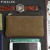 Fait à la main en cuir de cheval fou fermeture éclair porte-monnaie rétro portefeuille unisexe pochette portefeuilles téléphone pochette véritable Portable sac à main 287o