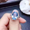 JOINER 2021luxury big blue cz stone rings square tear drop zirconia sier plated jewelry for women wedding engagement