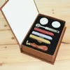 1Set Vintage Wood Alphabet Badge Sealing Wax Seal Stamp Kit Set + Craft Spoon för bröllop inbjudningar kuvert scrapbooking ljus