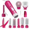 10 W 1 Multi Styler Prostownica Curling Wand 1-Step Suszarka do włosów Grzebień Suszarka do włosów - Czarna wtyczka USA