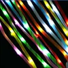 1Pair LED Sport Shoe Lace Luminosas Luminosas Luminosas Iluminação Glow Shoes Strings Rodada Flash Flash Light Cadarços Sem gravata Decoração de festa de cadarço preguiçoso com baterias D1.5