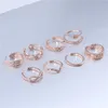 Sommer Strand Urlaub Knöchel Fußring Set Offene Zehenringe für Frauen Mädchen Fingerring Verstellbarer Schmuck Ganze Geschenke P08188546203