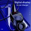 HOCO DUAL USB Autolader + Sigarettenaansteker Slot met LED-display 96W 3.1A Fast Charging Car-Charger Adapter voor iPhone 11 Pro