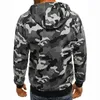 Covrlge Men's Zipper Zipper Outono Camuflagem Camisolas Casual Moda Sólida Streetwear Homme Hoodies MWW169 210819