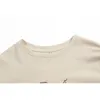 Toppies sommar t-shits kvinna tjejer skriva ut abstrakt t-tröjor Casual kortärmad 100% bomullstoppar Tees 210722