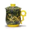 Tasse à eau classique dragon et phénix en céramique de style chinois Boutique d'art antique chinois Long Feng Chengxiang