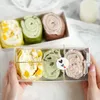 StoBag 10pcs White Cake Boxes And Packaging Transparent Cover Patisserie Bread Box Cake Decoration Kind Favor Baby Shower Gift 210602