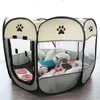 Portable pliant tente pour animaux de compagnie parc respirant facile octogone clôture extérieure amovible chiot chenil lit pour chats 210915