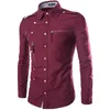 Brand Men Shirt Fashion Design Mens Slim Fit Cotton Dress Shirt Stylish Long Sleeve Shirts Chemise Homme Camisa Masculina 210705