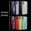 Magnetic 360 Glas Fodral för iPhone 11 Case Anti Spy iPhone 6 7 8 Plus 8P 10 XS XR XSX Promax skyddskåpa