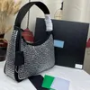 2000 Women's Short-Strap Shoulder Bags Luxurys Designer Axillary Pouch bag High Quality Nylon Purse with Diamond Desgin underarm bag Hobo Bags