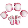 Cycling Helmets 6Pcs Useful Kids Outdoor Sport Elbow Wrist Knee Pads Curved Design Skating Protective Gears Impact-resistant For Bike