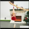 Christmas Festive Party Supplies Home & Gardenchristmas Decorative Hanging Figurine Angel With Glitter Heart Pendant Ornaments Holiday Gift D