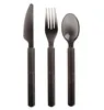 Flatware Sets high quality translucent black food grade plastic spoon,extra thick knife and fork,party picnic tableware