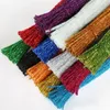 100pcs 30cm Glitter Chenille Tige Nettoyeurs de tuyaux enfants Jouets éducatifs Colorful Pipe Nettoyant Toys Fournitures artisanales à la main