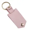 Sublimatieoverdracht Foto Sticker Keychain Gifts For Women Leather Aluminium Legering Auto Key Pendant Gift