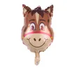 Wydarzenie Party Supplies Aluminium Film Cartoon Balloon Hurtownie Mini Zwierząt Head Tiger Monkey Balony 10 Styl