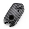 Черное пластиковое углеродное волокно для Kia Stinger K900 4 Кнопки Ключа Кейс Case153L