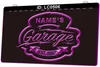 LC0506 Your Names Garage Est Car Light Sign Incisione 3D