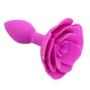 실리콘 장미 엉덩이 플러그 여성을위한 항문 섹스 장난감 전립선 마사지 꽃 기본 성인 제품