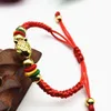 Neue Mode Glückstier Schwein rotes Seil Armband ausziehbare Armbänder DIY Zubehör für dieses Jahr Liebhaber weiblich
