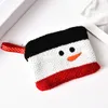 2021 Christmas Deer Cute Knitted Coin Purse Animal Small Wallets Zipper Money Bag Kids Birthday Christmas Gift New