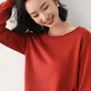 Panie Top Długim Rękawem Sweter O Neck Knit Sweter sweter Casual Loose Solid Color Mała Kurtka Duży Rozmiar Pullover 2020 Nowy X0721