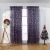 Vorhang-Vorhänge, 0,8 cm, 2 m, Weihnachts-Duschvorhänge, transparenter Schneeflocken-Druck, für Fenster, Schlafzimmer, Wohnzimmer, Verdunkelungsvorhänge