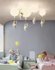 Plafoniere Moderne luci a led per bambini Nursery Camera da letto Creative Astronaut Balloons Lampada a sospensione Corridoio Foyer Home Decor Fixtures