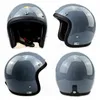 دراجة نارية الخوذات Helmetsco 500-TX الرجعية خمر خوذة المروحية بوبر مقهى المتسابق النمط الياباني نصف الوجه ضوء الوزن الألياف الزجاجية