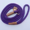 Handmade Dog Leash Slip Collar Pet Walking Prowadzi Nylon Dog Górski Wspinaczka Rope Puppy Traktacja dla małych średnich dużych psów 210729
