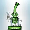 Tornado Recycler Nargile Heady Baz Cam Bong Duş Başlığı Perc Su Borusu 14mm Kadın Ortak Klein Bant Boyun Bowl