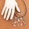 120pcs / lot mix ängel charm pärla 12styles antika silver flytande hummer claw lås smycken fakta komponenter cm58