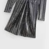Paillettes géométriques taille creuse femmes tricot mini robe décontracté dame à manches longues robes mode streetwear femme vestidos D2370 210430