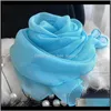 Hats, & Gloves Fashion Aessoriesfashion Solid Kerchief Silk Satin Neck Scarf For Women Print Hijab Scarfs Female Long Shawls And Wraps Scarve