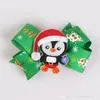 Christmas Christmas Bow Hairpin European American Baby Girls Santa Claus Bowknot Barrettes Snowman Penguin Dzieci Akcesoria do włosów D169