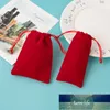50pcs White Velvet Gift Packaging Bags Jewelry Drawstring Flannel Pouches Cosmetic Organizer Wedding Christmas Candy Favors Bag Factory price expert design