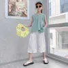 Kinder Kleidung Mädchen Feste Weste + Kurze Outfits Sommer Für Teenager Casual Stil Kinder Mädchen 210527